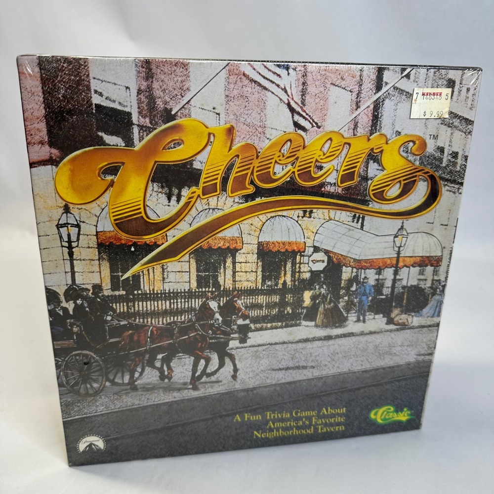 VTG 1992 Cheers Trivia Board Game Classic Games Factory Sealed New 2-8 Player